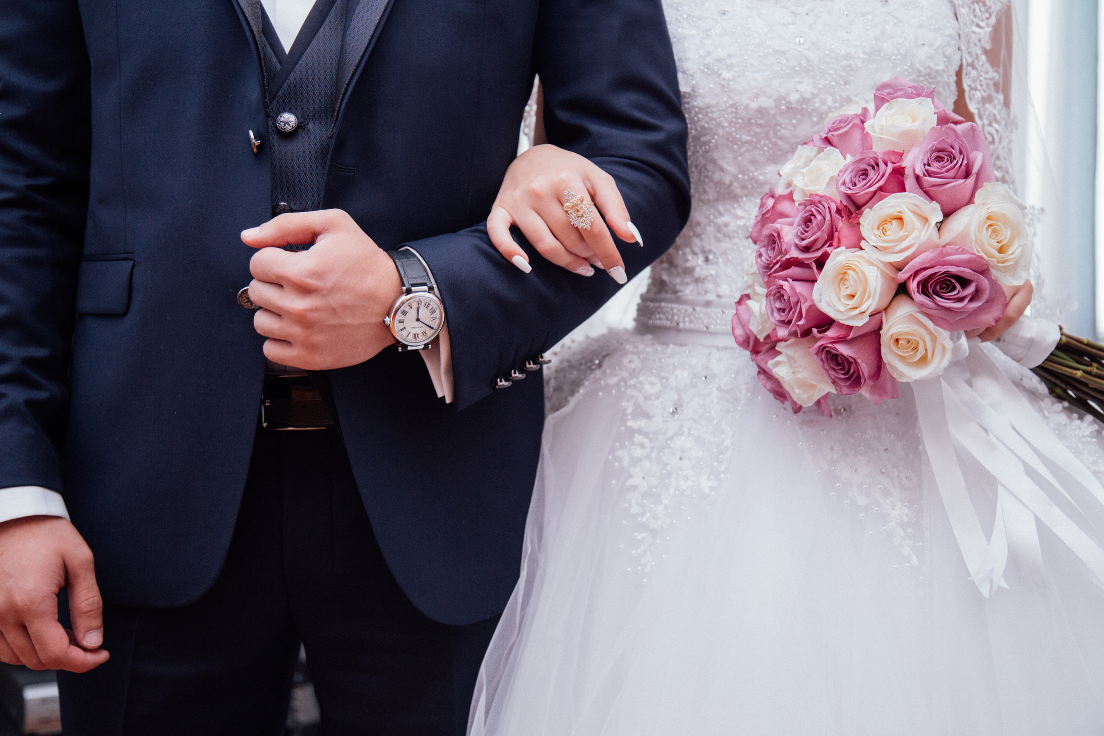 Bride and Groom on their Wedding